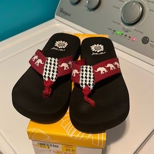 Yellow box flip flops Size 6.5